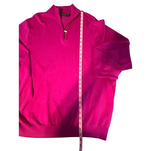 Polo Golf Ralph Lauren Fuchsia Half Zip Knit Pullover XXL - Picture 2 of 4